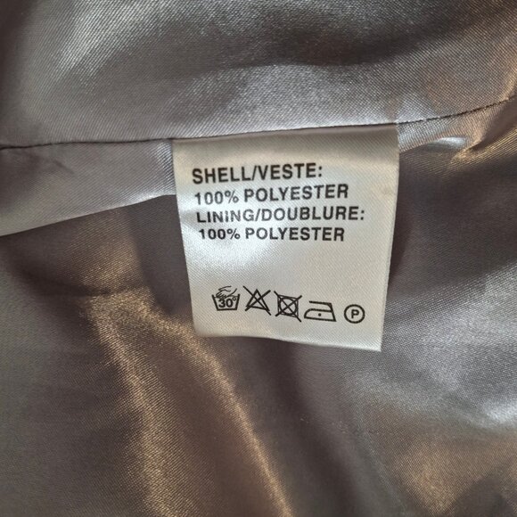 Jaques Vert Mermaid Midi Evening Dress Size 22 Silver Taffeta Satin Lined - Picture 16 of 16